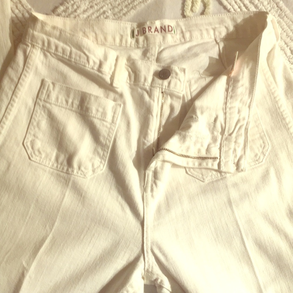 J  Brand white jeans